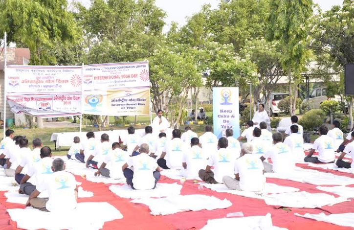 International Yog Day at H.P. Gas Plant  From Bahadurgarh Center